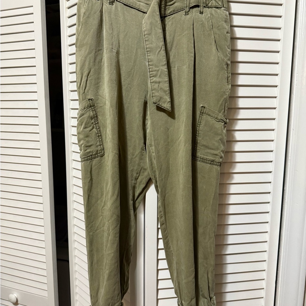 Free People Olive Cargo Joggers